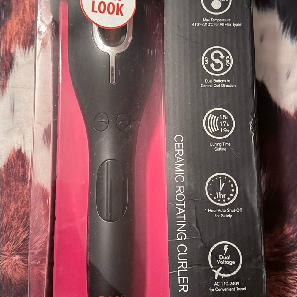 Ceramic Rotating Curler - Black
